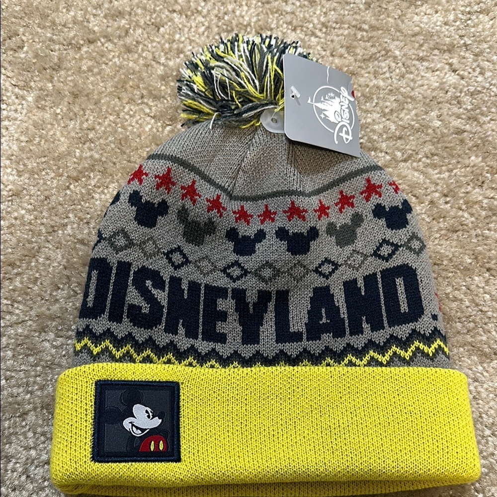 Disney Gray and Yellow Kids Beanie
